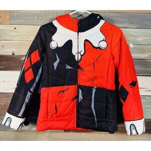 FUN WEAR DC Comics Harley Quinn Anime Cosplay Artsy Hoodie Puffer Jacket Size 10